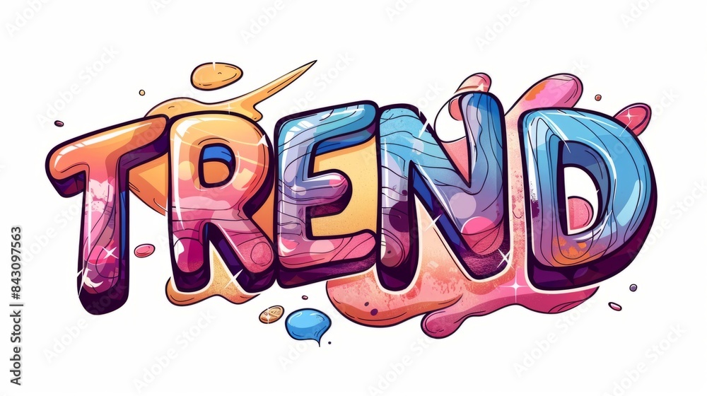 Social media Trend symbol created in Cartoon Illustration. Social media Trend symbol created in Cartoon Illustration.