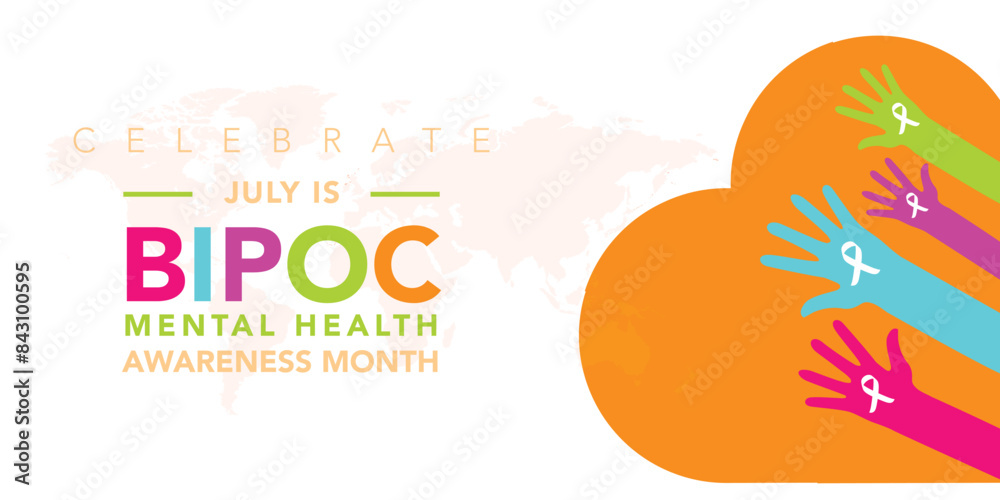 Bipoc Mental Health Awareness Month. Great for cards, banners, posters ...