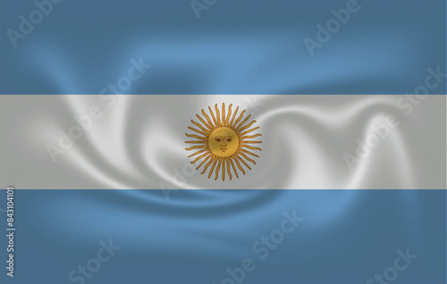 Argentina wavy flag vector illustration, banner, background, poster, and fully editable EPS file.