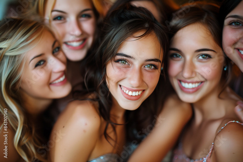 Group Of Happy Young Women Smiling For Photo During Special Event © Dzmitry