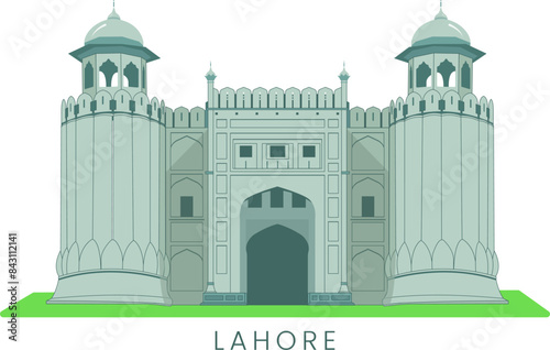 Lahore Fort Vector - Pakistan Monument