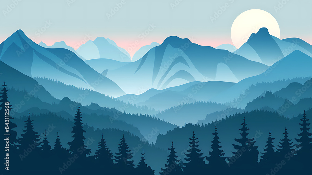 Obraz premium landscape illustration