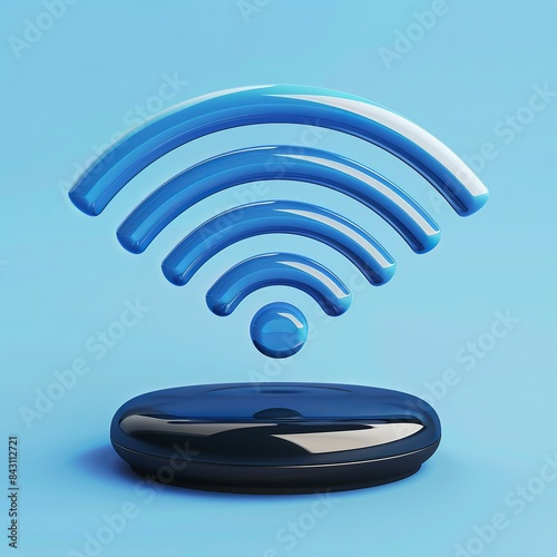 3d illustration Transmitter mobile WiFi