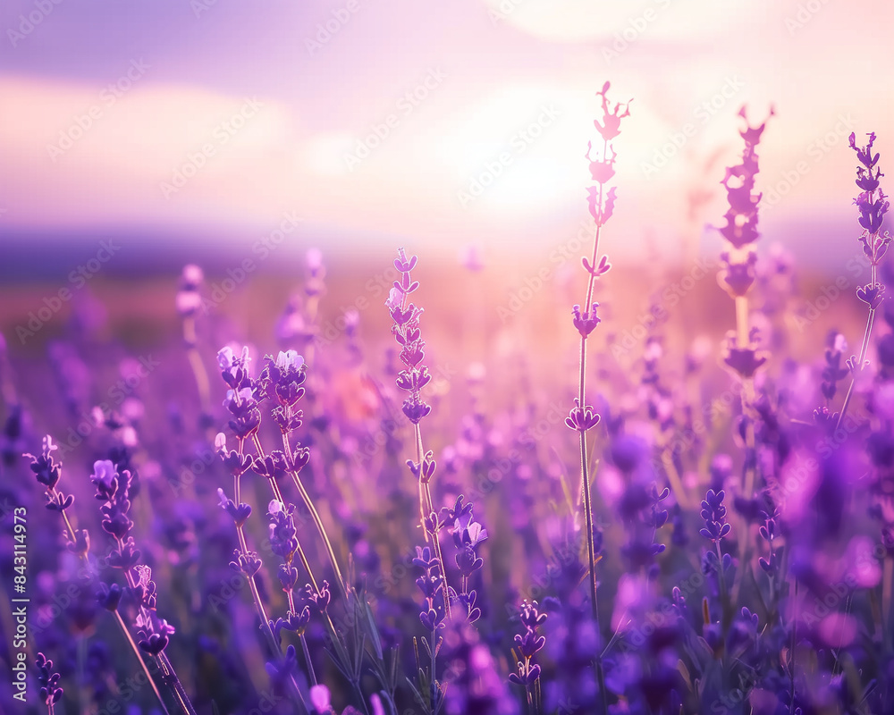 Naklejka premium field of lavender