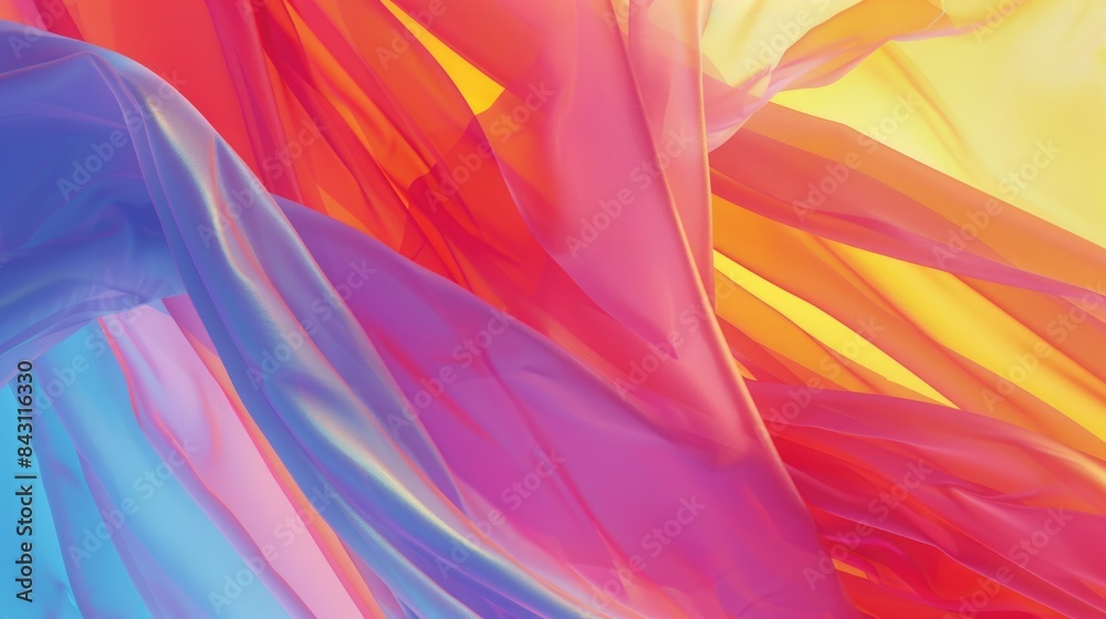 A detailed view of a vibrant textile with intricate patterns and colors A detailed view of a vibrant textile with intricate patterns and colors