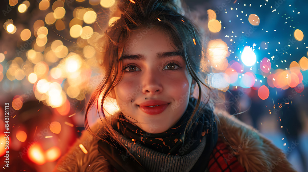 Teens enjoying dystopian themed New Years Eve countdown