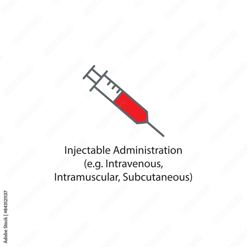 Diagram showing Oral Administration -Injectable Administration - Intravenous, Intramuscular, Subcutaneous - drug delivery route scientific illustration. Diagram showing Oral Administration -Injectable Administration - Intravenous, Intramuscular, Subcutaneous - drug delivery route scientific illustration.