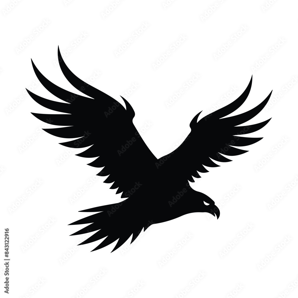 Eagle silhouette vector illustration icon Eagle silhouette vector illustration icon