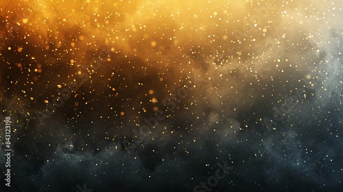Abstract Gold And Gray Background With Sparkling Dust