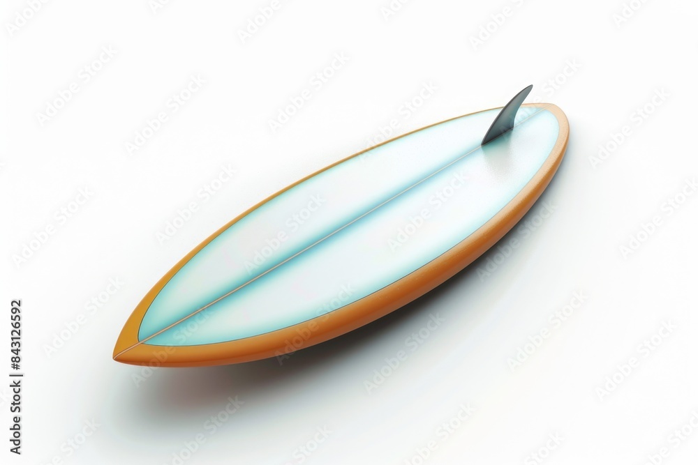 A surfboard with a shark fin attached, perfect for beach or ocean-themed projects