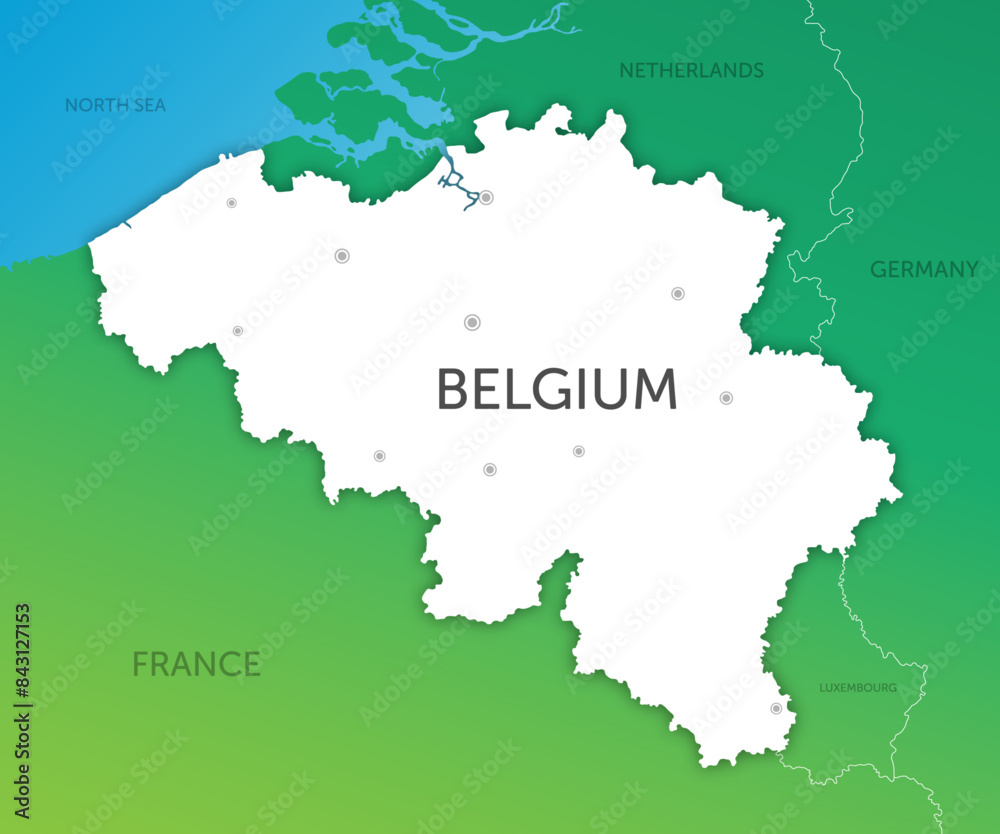 High quality color map Belgium paper cut High quality color map Belgium paper cut