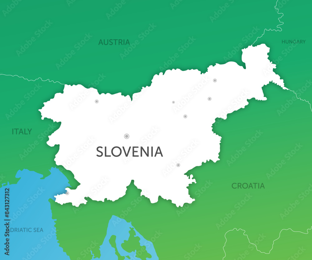 High quality color map Slovenia paper cut High quality color map Slovenia paper cut
