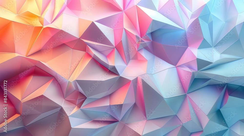 Captivating Geometric Abstraction with Gradient Colors and Soft Edges Digital Captivating Geometric Abstraction with Gradient Colors and Soft Edges Digital