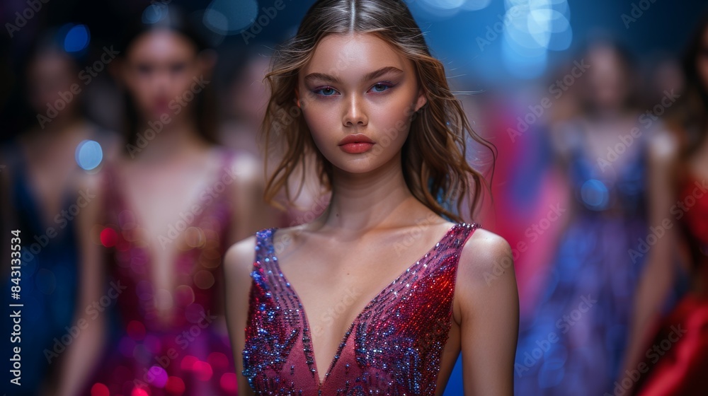 Fashion week and fashion show. Background with copy space Fashion week and fashion show. Background with copy space