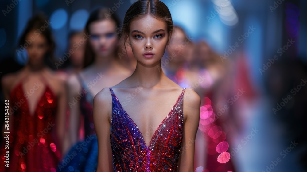 Fashion week and fashion show. Background with copy space Fashion week and fashion show. Background with copy space