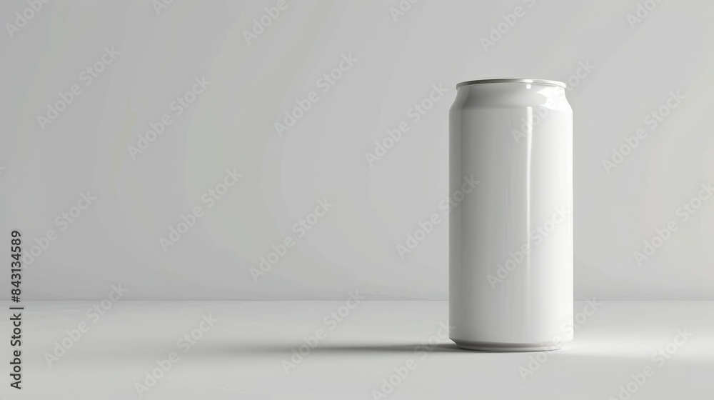 Aluminum can mockup, blank for design. Merchandise advertising. Background with copy space Aluminum can mockup, blank for design. Merchandise advertising. Background with copy space