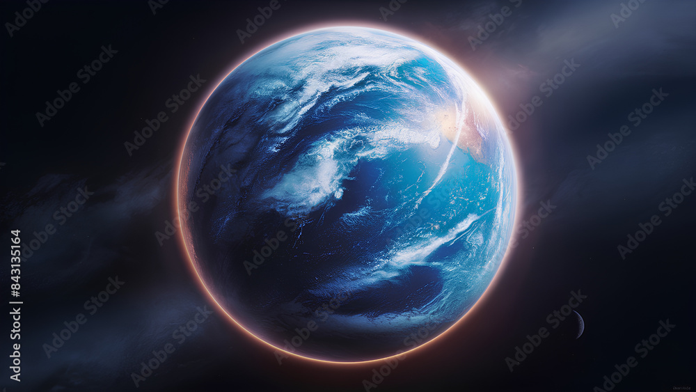 Earth planet in space 