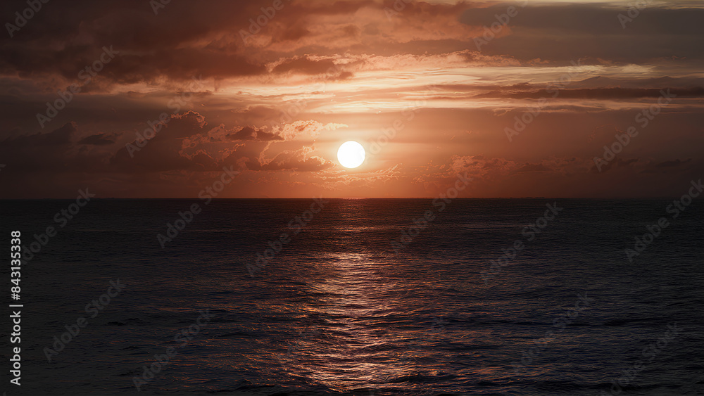 Obraz premium professional Sunset shot behind the sea 
