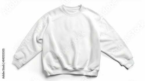 Long sleeve shirt mockup, blank for design. Merchandise advertising. Background with copy space © top images