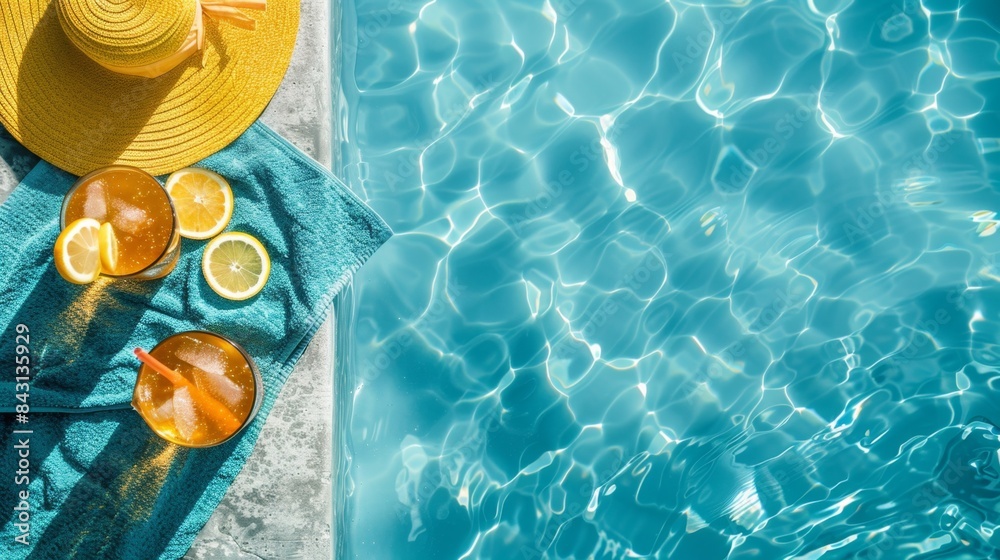 © Andrea - Flatlay summer fun by the pool in colorful colors. Ideal for water based party invitations and announcements, product mockup, text background, graphic banners, and more. © Andrea - Flatlay summer fun by the pool in colorful colors. Ideal for water based party invitations and announcements, product mockup, text background, graphic banners, and more.