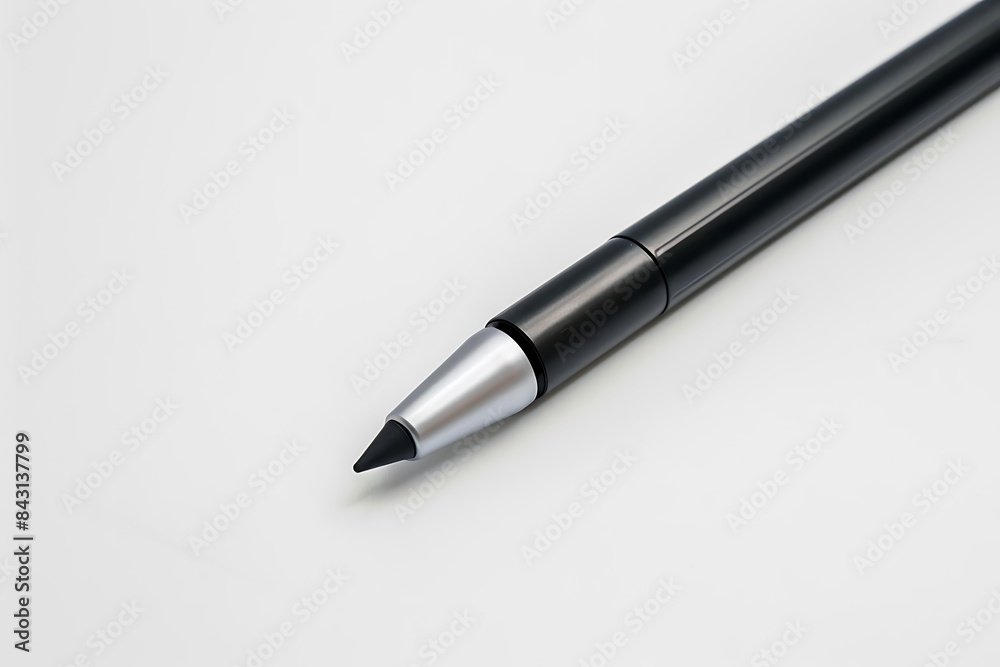 A digital stylus with pressure sensitivity on an isolated white background A digital stylus with pressure sensitivity on an isolated white background