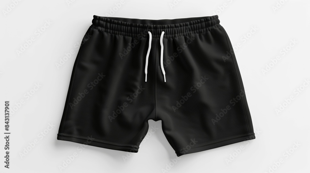 Shorts mockup, blank for design. Merchandise advertising. Background with copy space Shorts mockup, blank for design. Merchandise advertising. Background with copy space