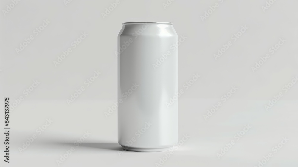Aluminum can mockup, blank for design. Merchandise advertising. Background with copy space Aluminum can mockup, blank for design. Merchandise advertising. Background with copy space