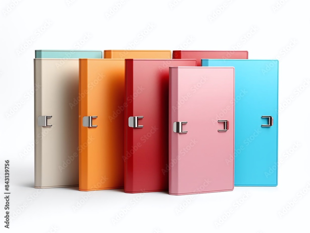 Binder dividers, isolate on white background, dicut PNG style Binder dividers, isolate on white background, dicut PNG style