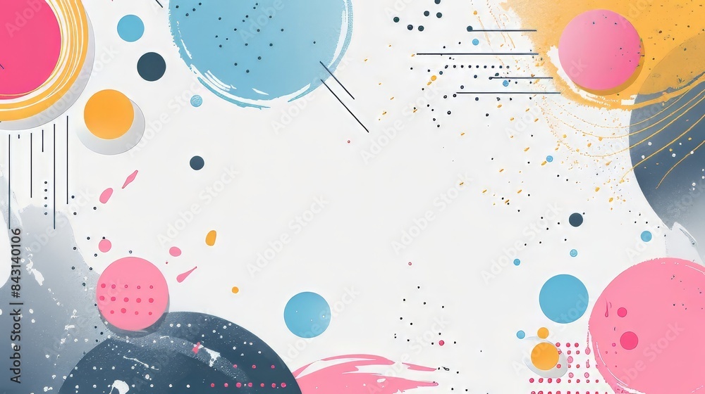 Abstract Colorful Circles and Lines Background Abstract Colorful Circles and Lines Background