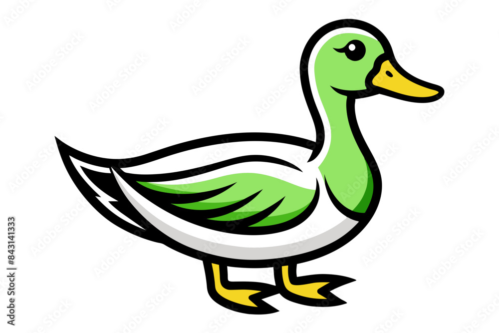 Mallard Duck different style vector illustration line art Mallard Duck different style vector illustration line art