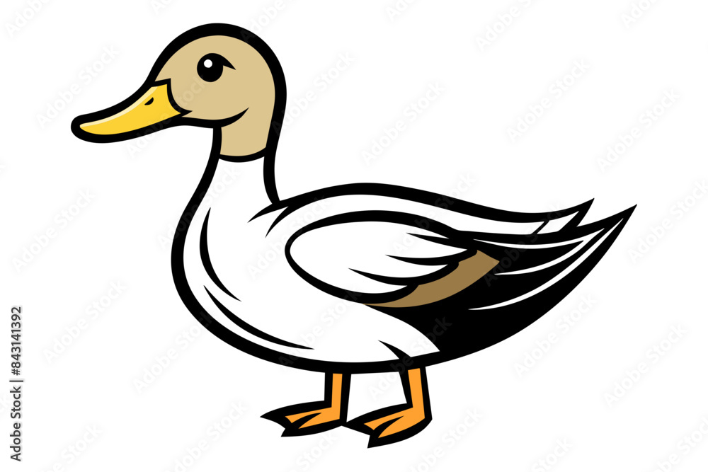 Mallard Duck different style vector illustration line art Mallard Duck different style vector illustration line art