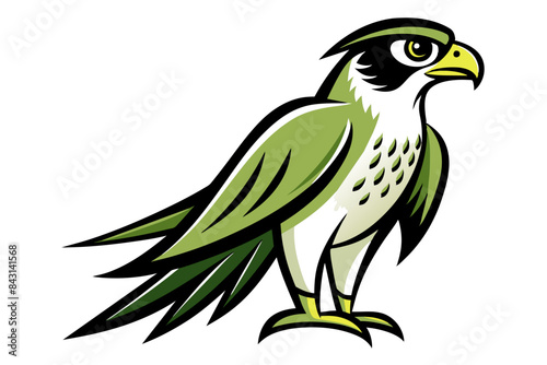 Red-tailed Hawk different style vector illustration line art
