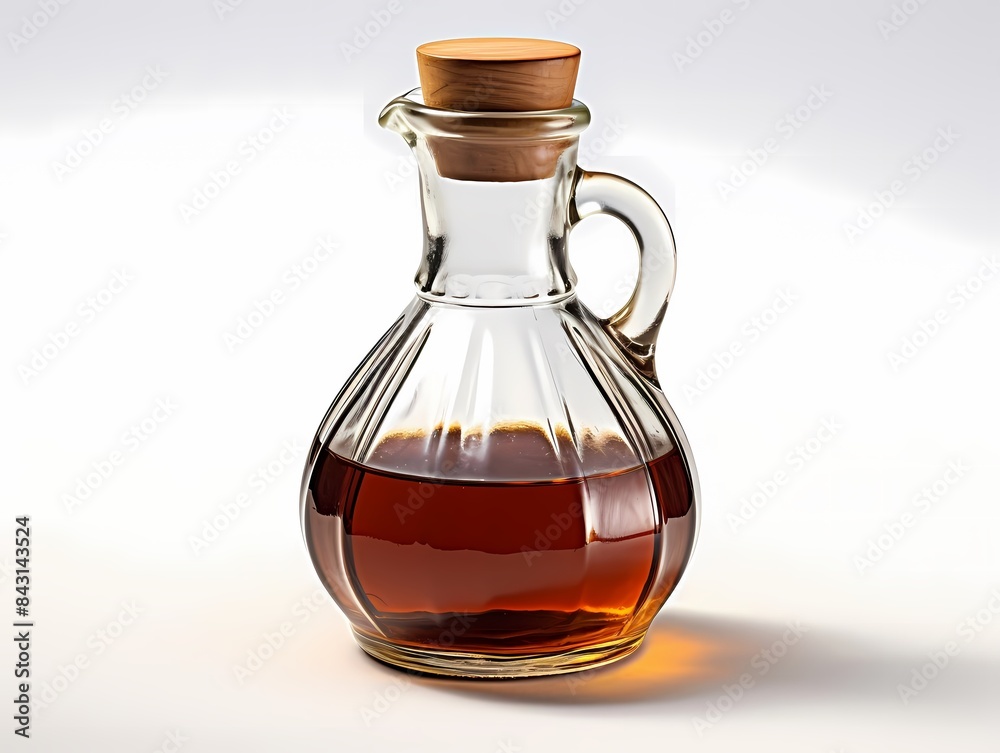 Vinegar, isolate on white background, dicut PNG style