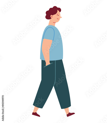 pedestrian man walking