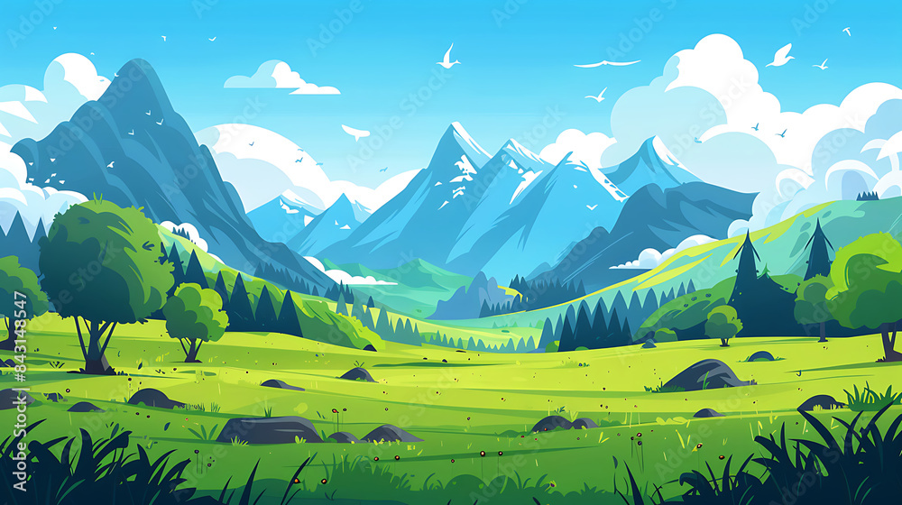Obraz premium landscape illustration
