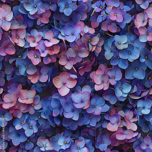 Garden Set 2 - Tiled Floral Backgrounds - Hydrangeas 1 -  Image 4 of 10 4.2MP