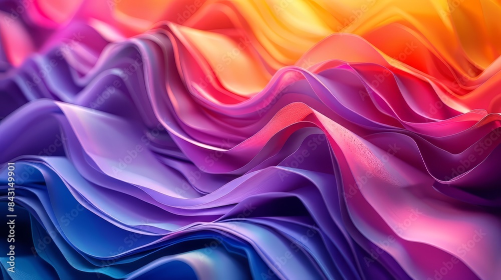 Abstract Colorful Fabric Waves Abstract Colorful Fabric Waves