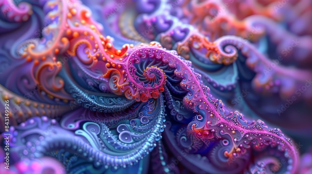 Abstract Fractal Artwork With Swirling Patterns Abstract Fractal Artwork With Swirling Patterns