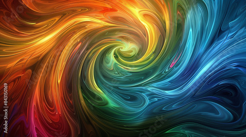 Multicolor swirls and spirals intertwining to create a visually stunning background.