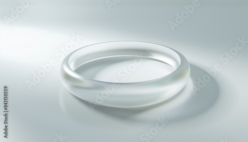 Elegant White Ring Sculpture with Natural Light