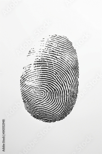 Fingerprint on a white background