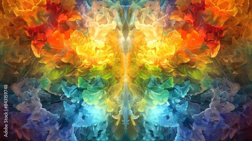 Wallpaper Mural Abstract Rainbow Painting Torontodigital.ca