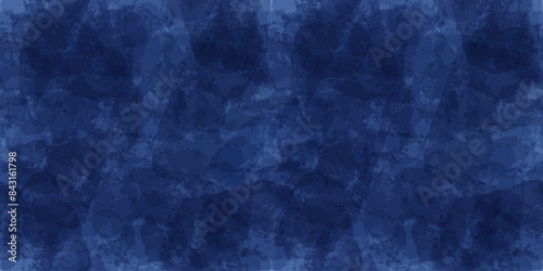 Watercolor seamless pattern. Vector cloud sky print. Blue transparent brush stains texture.
