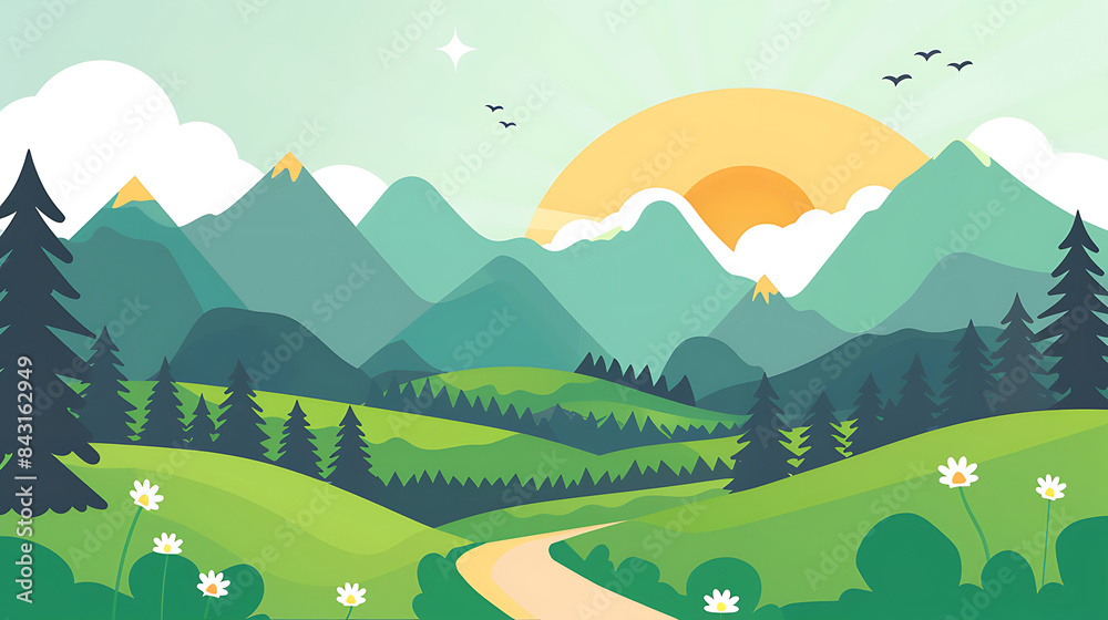 nature landscape illustration nature landscape illustration