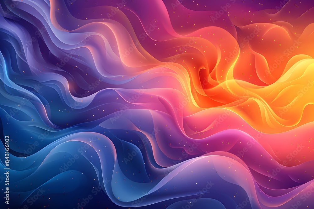 Obraz premium Colorful Abstract Flowing Wave Patterns