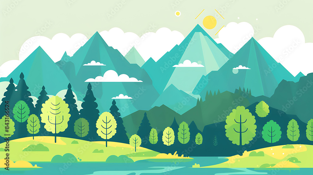 flat landscape illustration