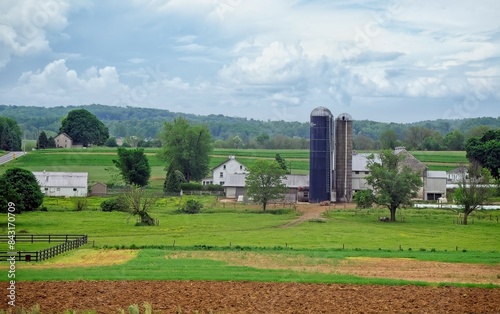 Pastoral Sceen of farm country in Lancaster county Pennsylvania