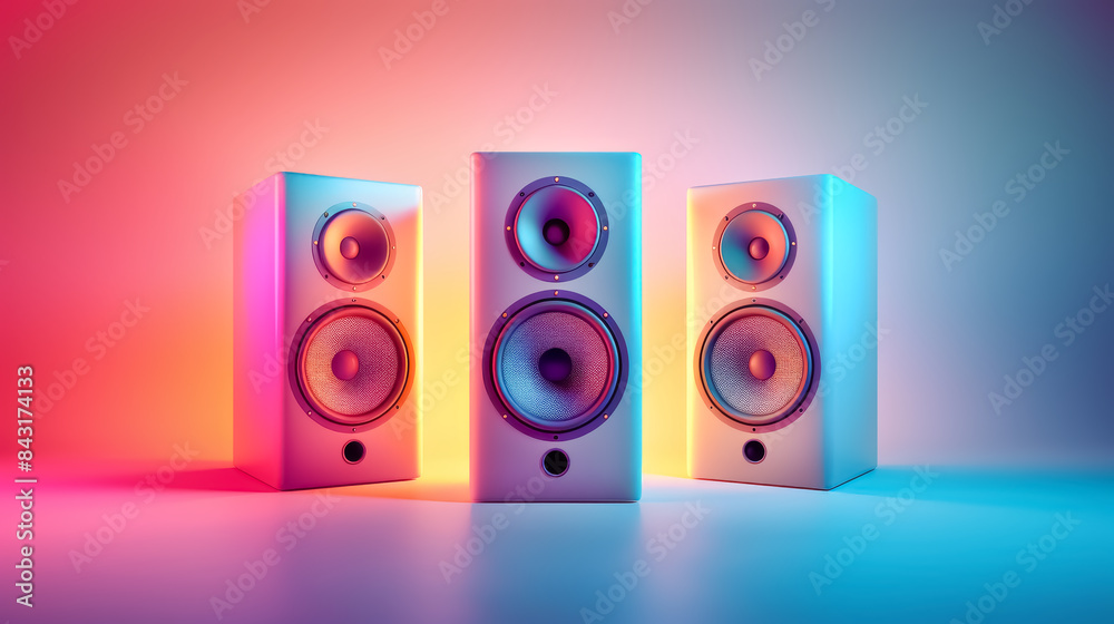 loudspeakers for music and sound surround home theatre system, Party and concert audio stereo control with copy space for text, banner design loudspeakers for music and sound surround home theatre system, Party and concert audio stereo control with copy space for text, banner design