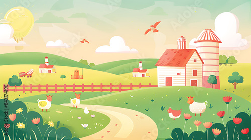 flat landscape illustration 