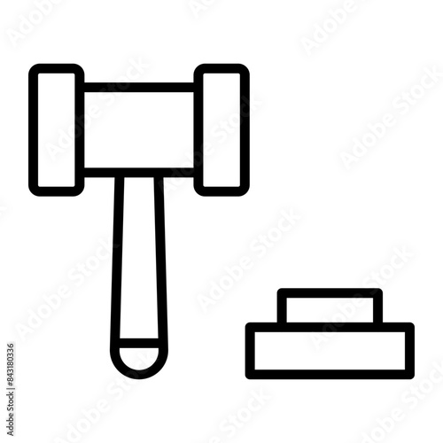 Auction Vector Line Icon